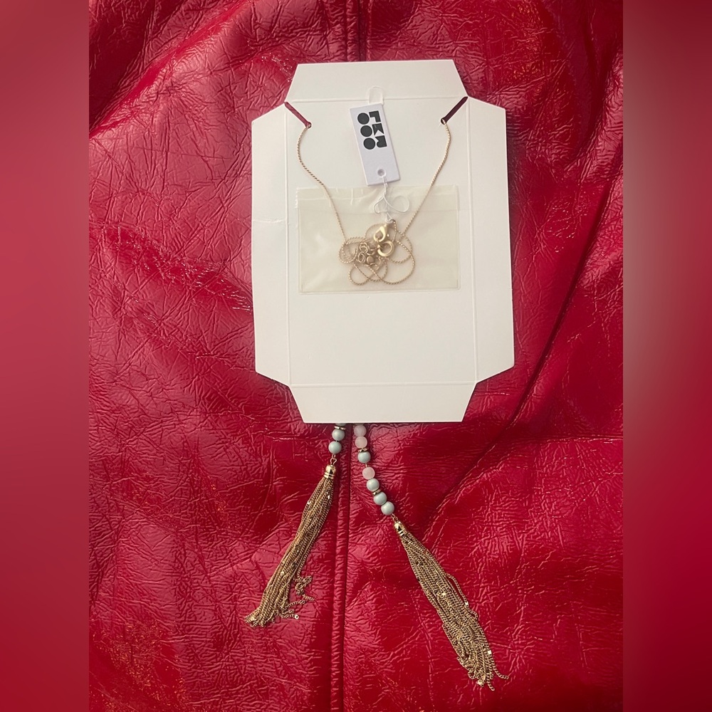Romolo Elegant Gold and Pastel Bead Necklace - Picture 2 of 4